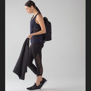 Lululemon Body Con Cropped Leggings Sheer Polka Dot Side Panels